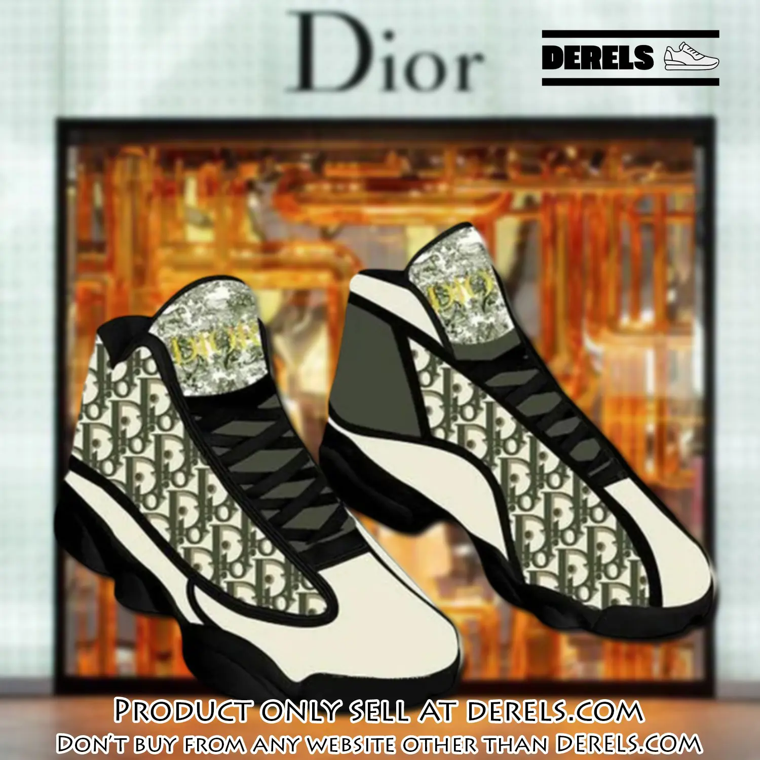 Dior luxury moss green air jordan 13 shoes hot  dior sneakers gifts for men women dr0952245